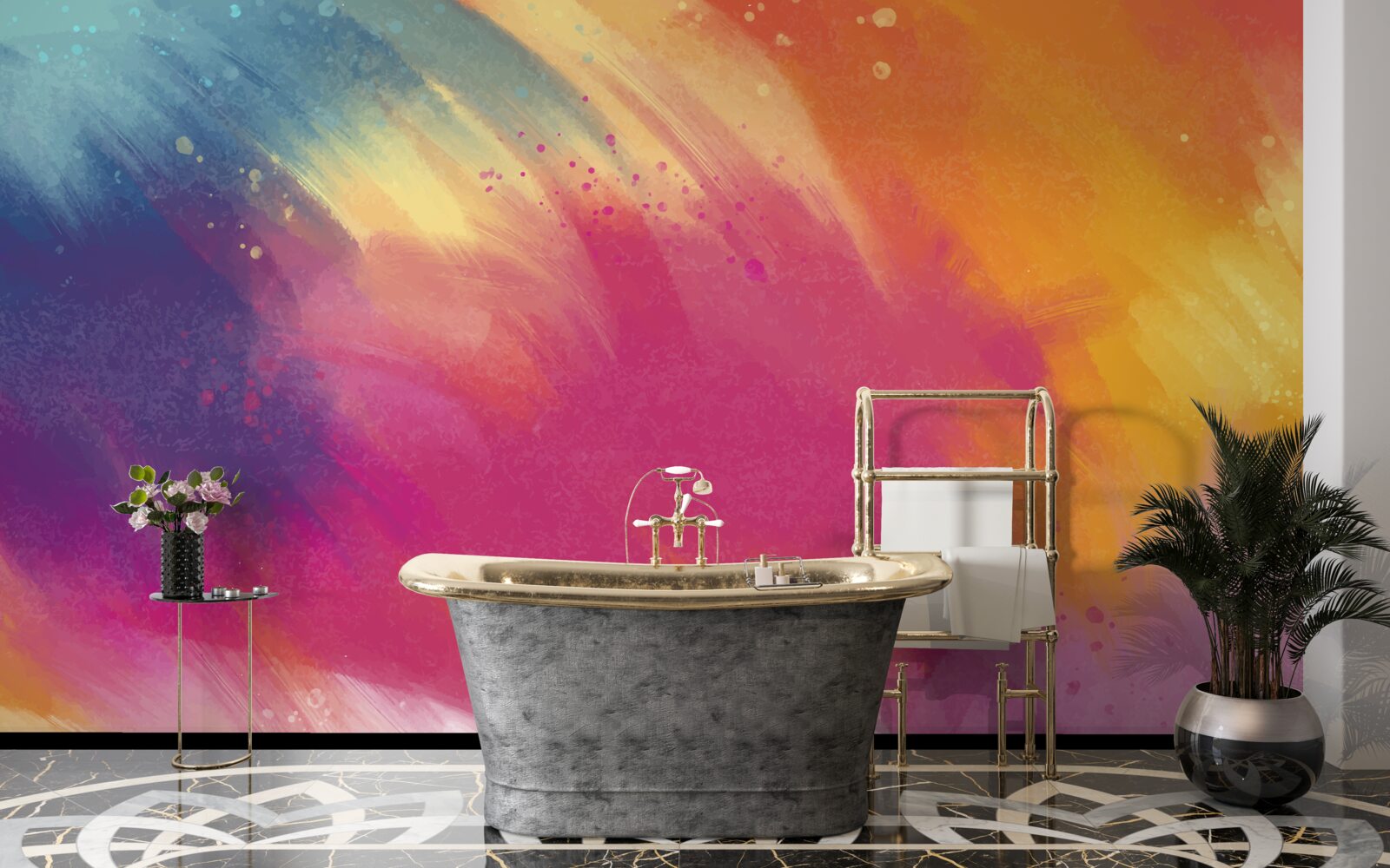 Fototapet curcubeu în spațiu