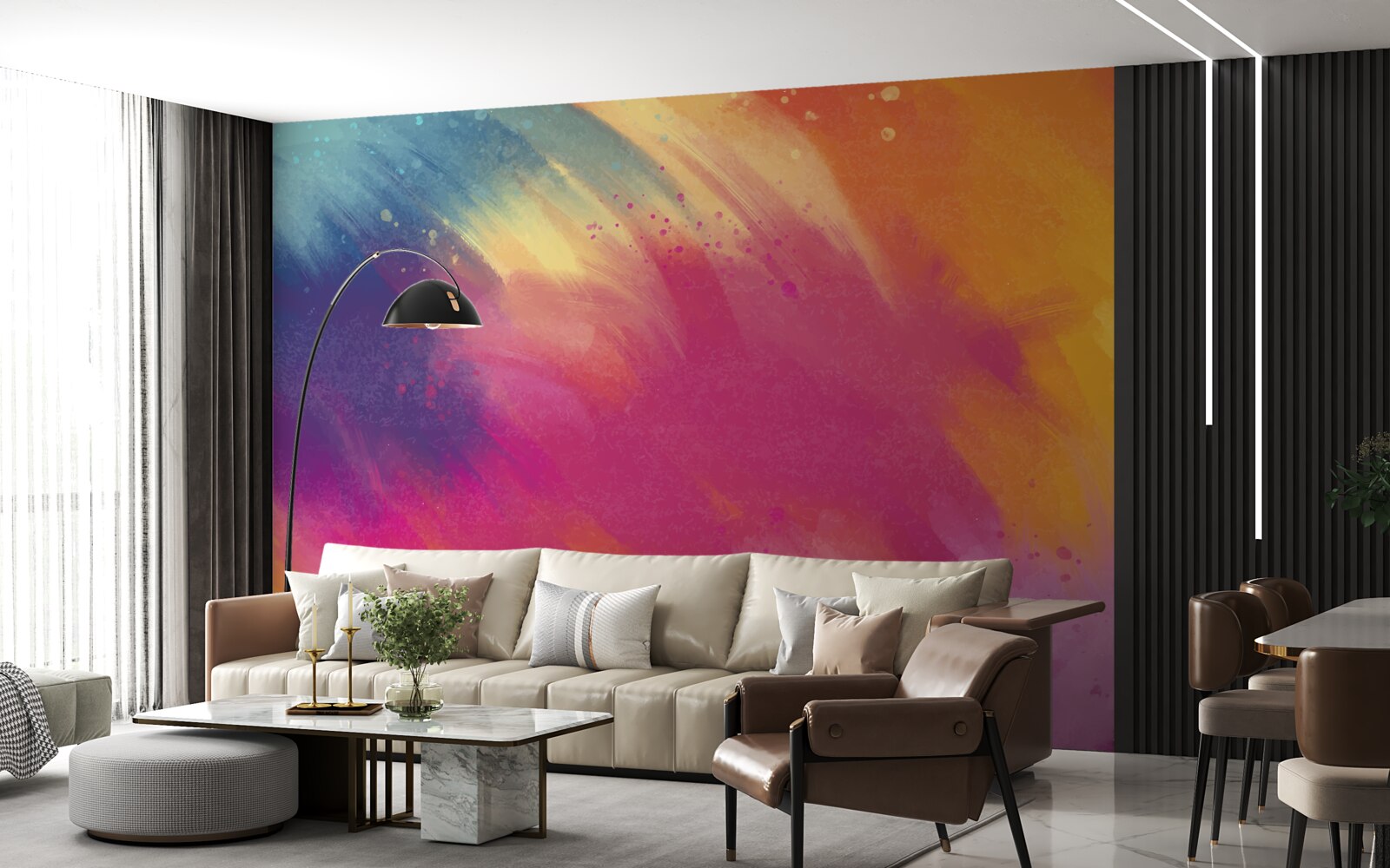 Fototapet curcubeu în spațiu