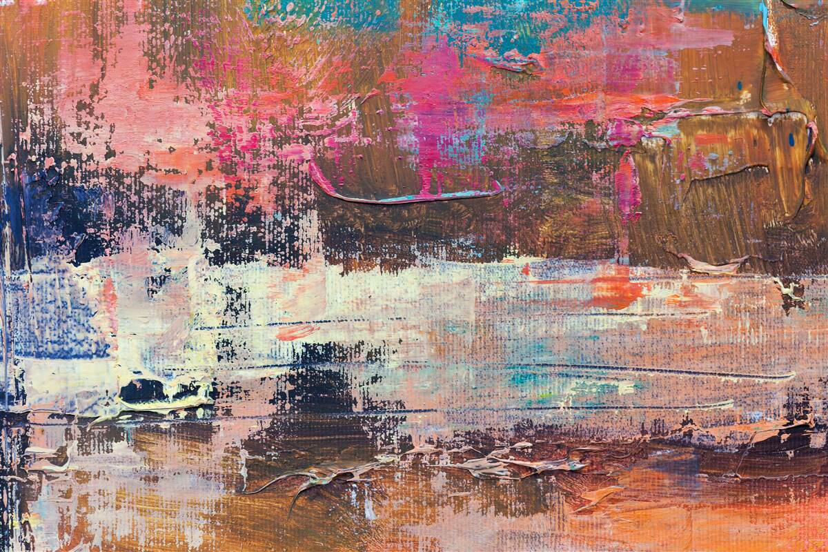 Fototapet apus de soare în pădure, pictat în nuanțe de roz