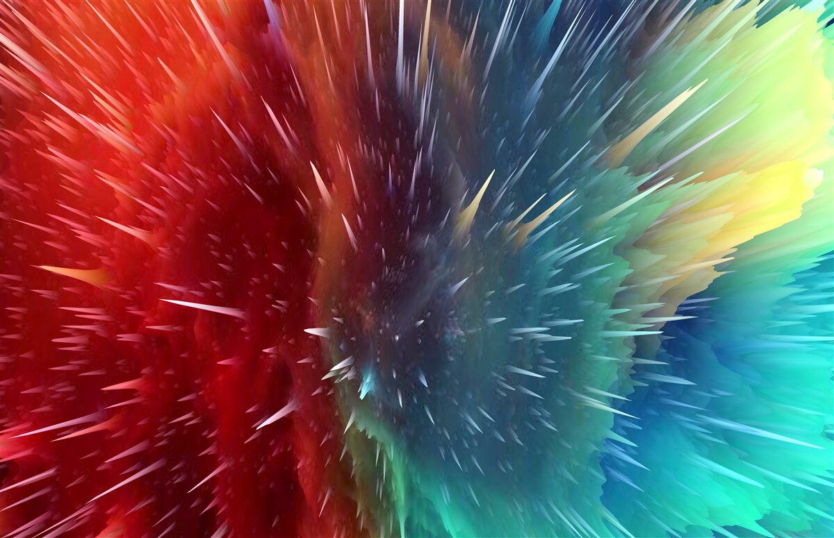 Fototapet pete de roșu și albastru