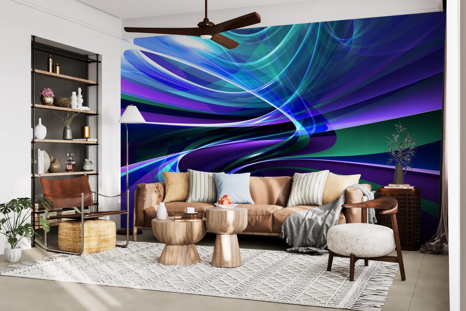 Fototapet accente abstracte aurora borealis