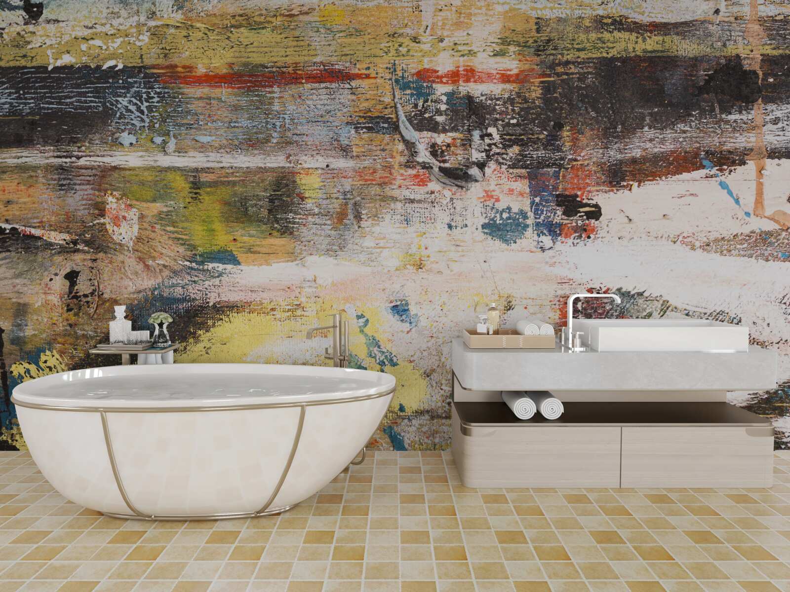 Fototapet o plajă nisipoasă unde apa este atât de calmă