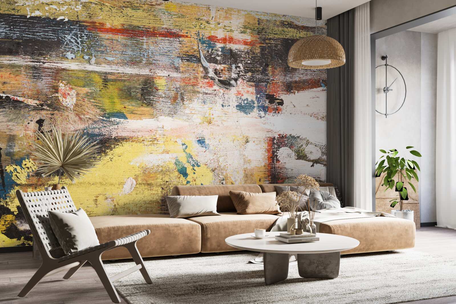 Fototapet o plajă nisipoasă unde apa este atât de calmă