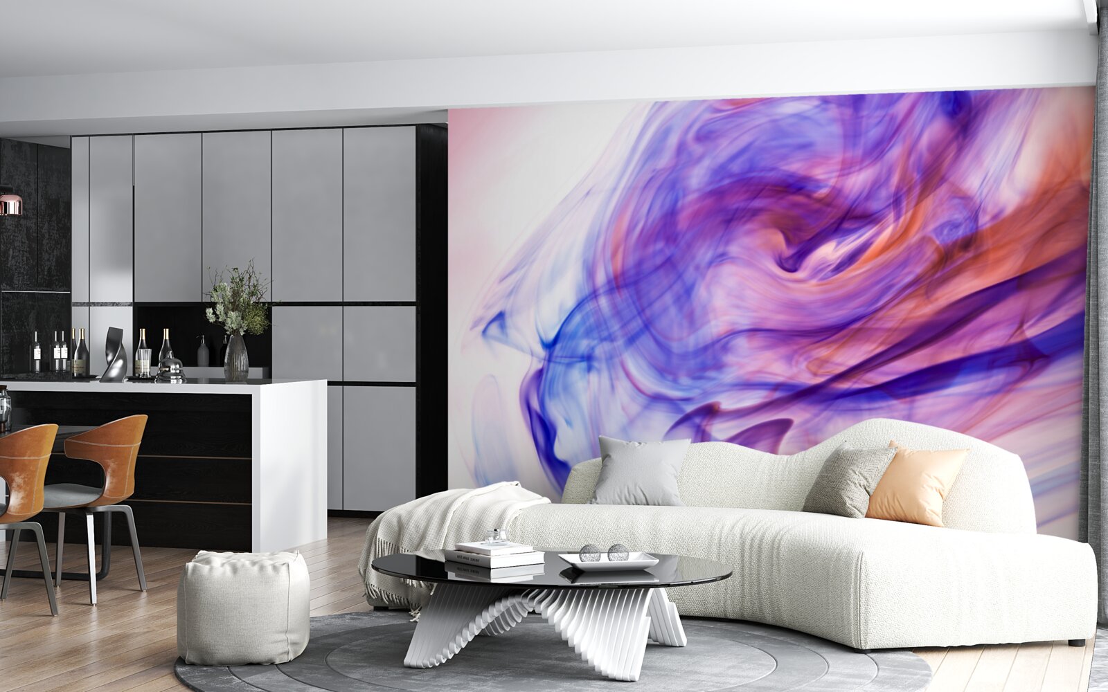 Fototapet pete violet deschis