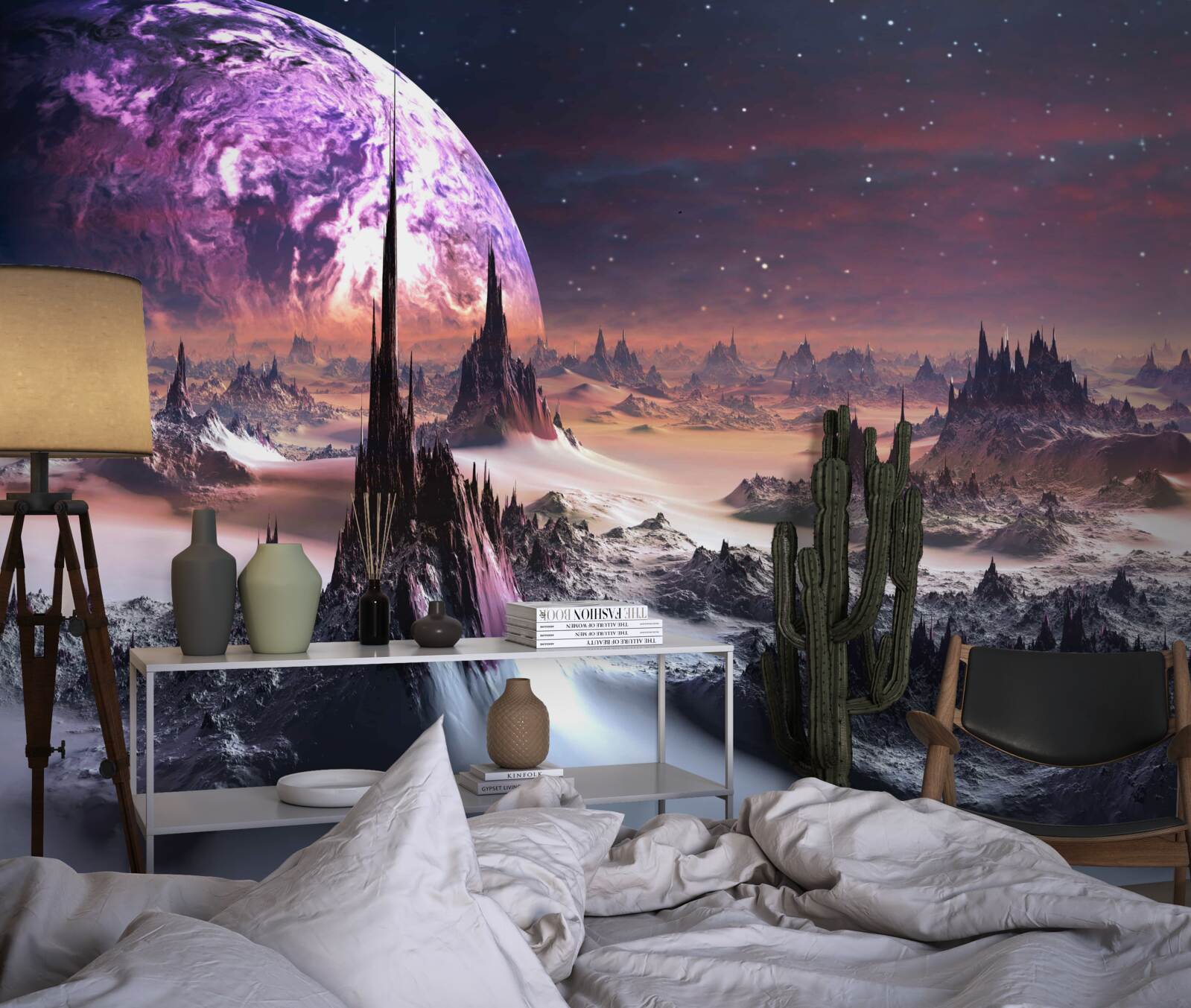 Fototapet peisaj cosmic și univers