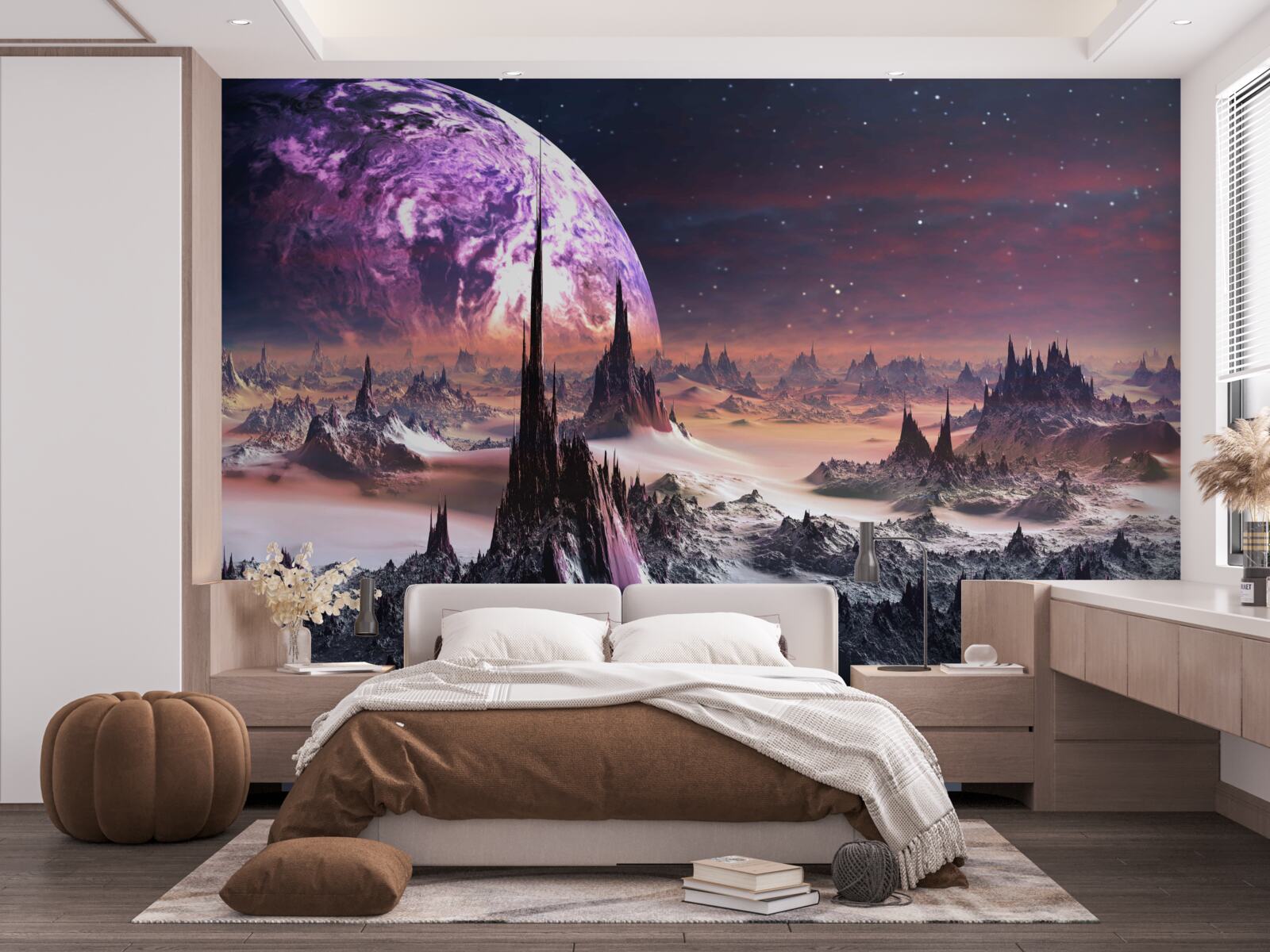 Fototapet peisaj cosmic și univers