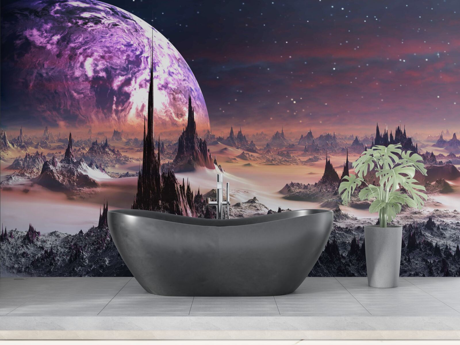 Fototapet peisaj cosmic și univers