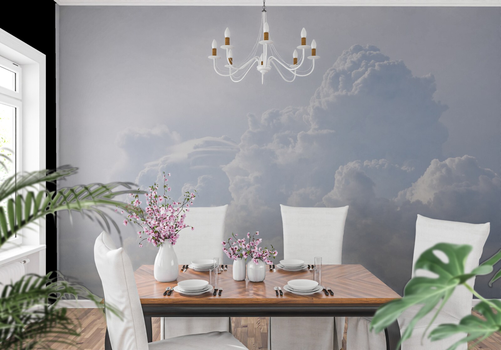 Fototapet nori pufoși albi ca zăpada