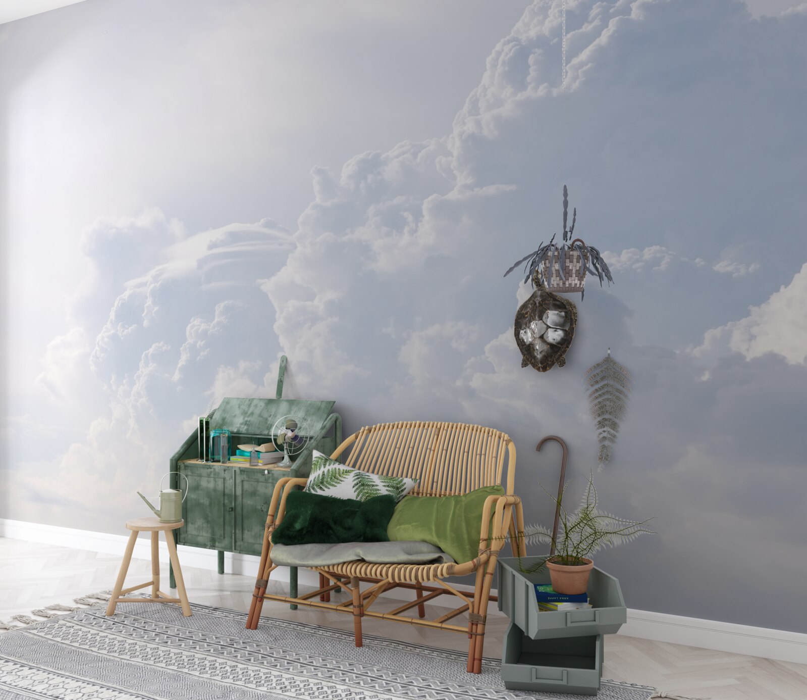 Fototapet nori pufoși albi ca zăpada