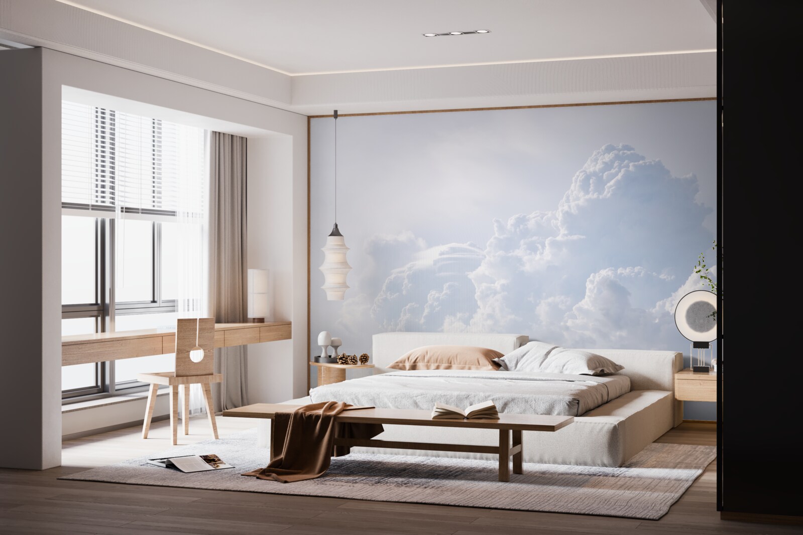 Fototapet nori pufoși albi ca zăpada