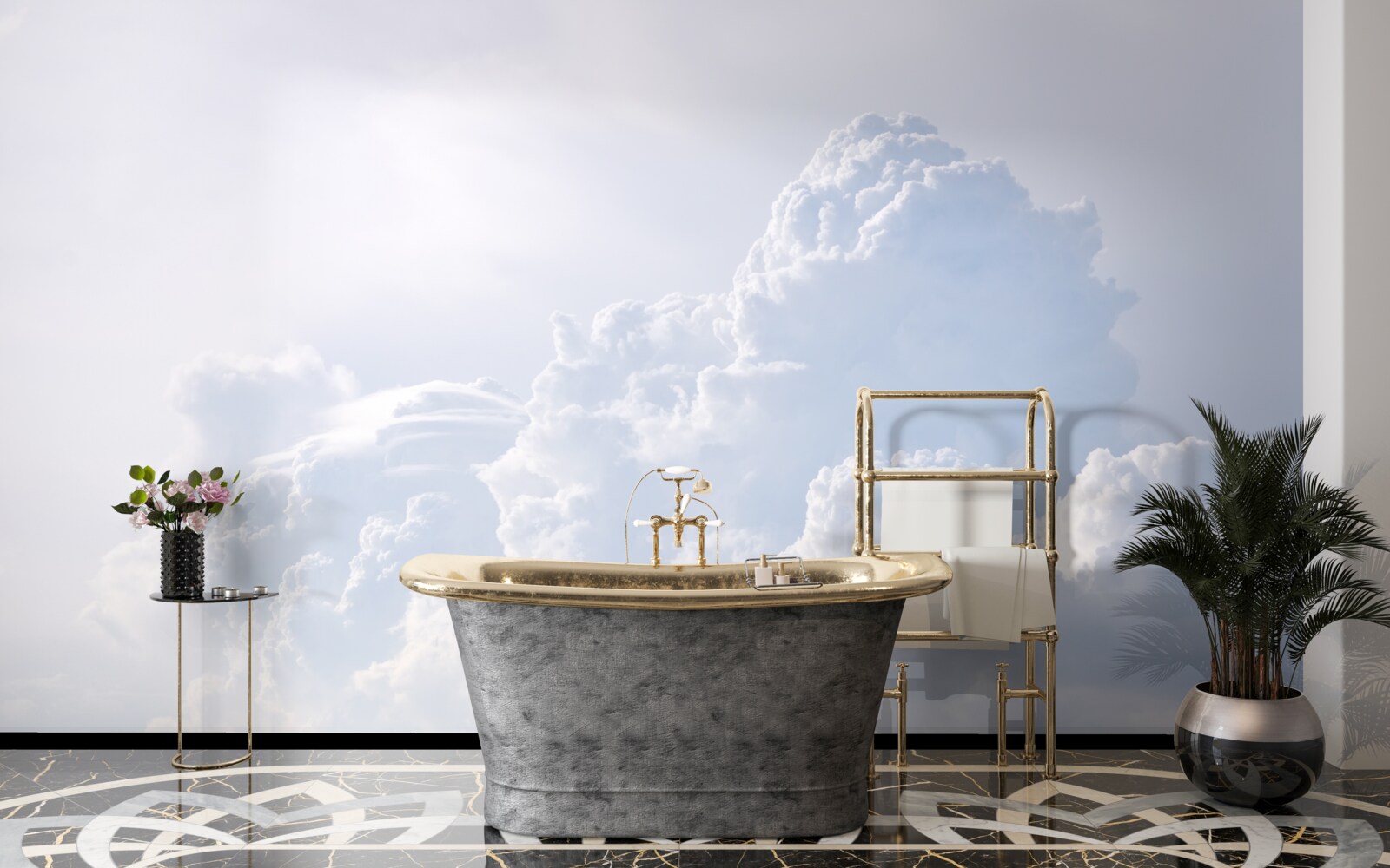 Fototapet nori pufoși albi ca zăpada