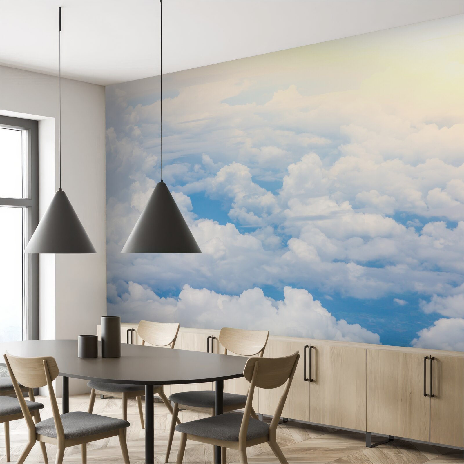 Fototapet nori când soarele merge la culcare