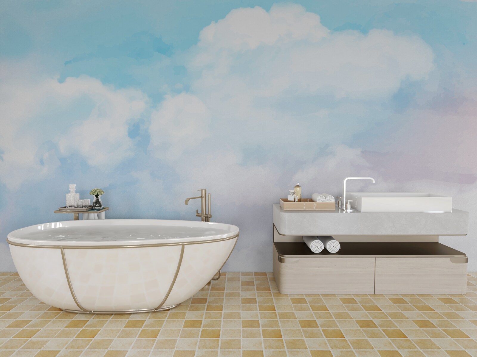 Fototapet cerul este luminos și colorat