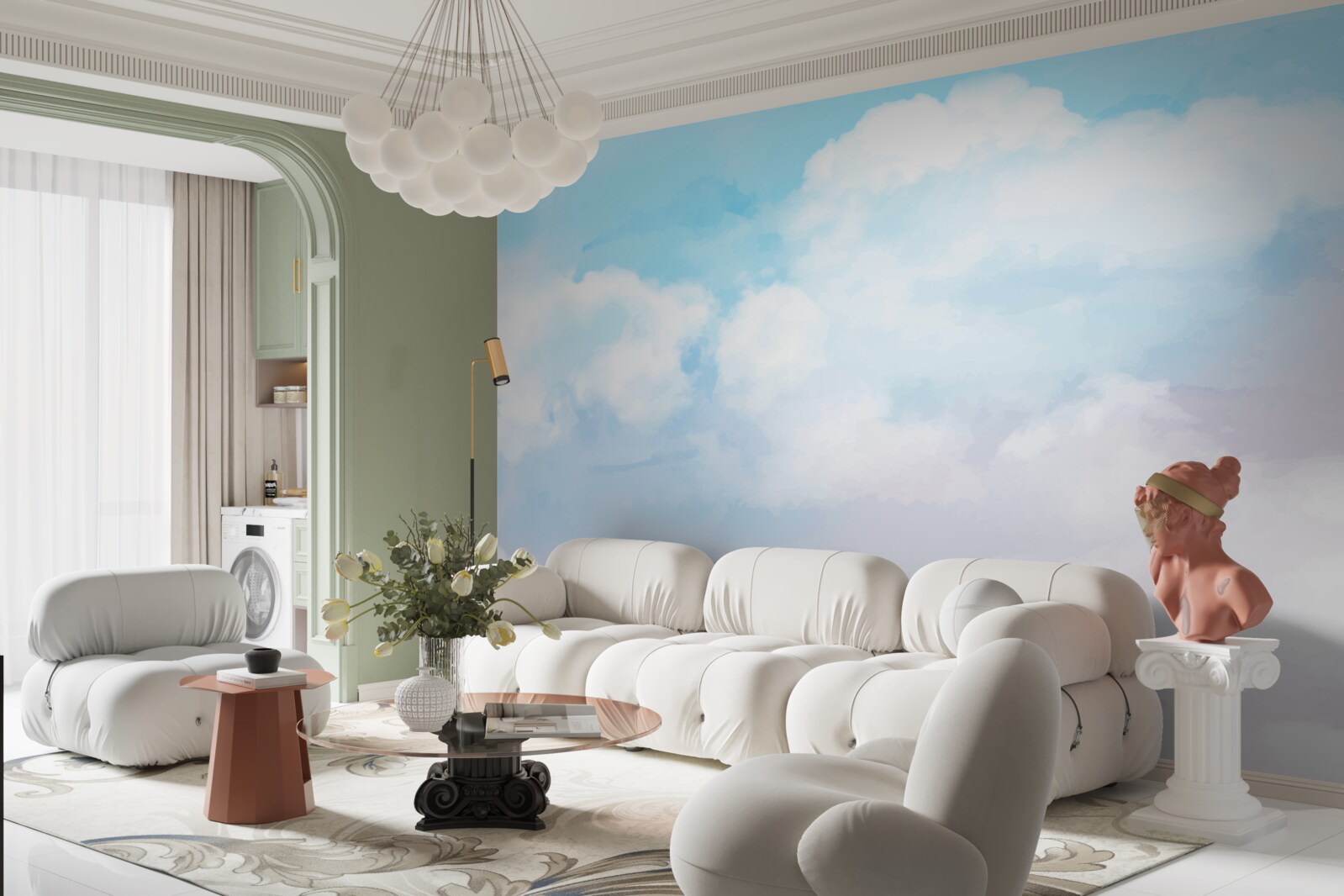 Fototapet cerul este luminos și colorat