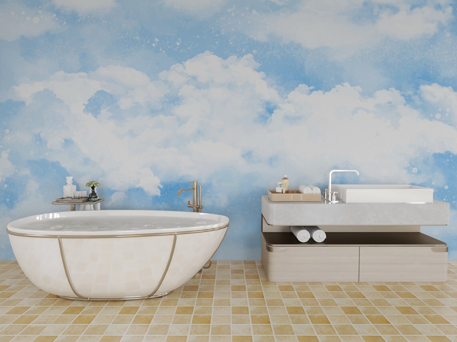 Fototapet "Cerul albastru anunță venirea ploii".