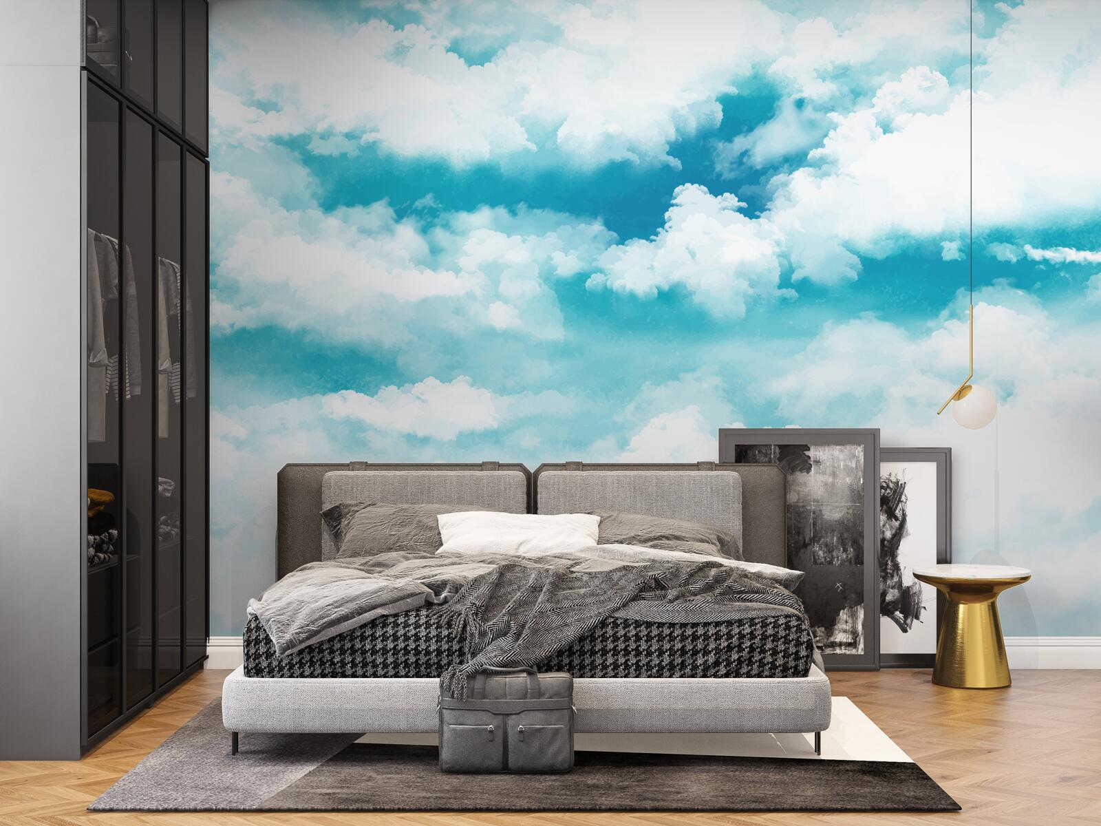 Fototapet în timpul zilei cerul este albastru și alb