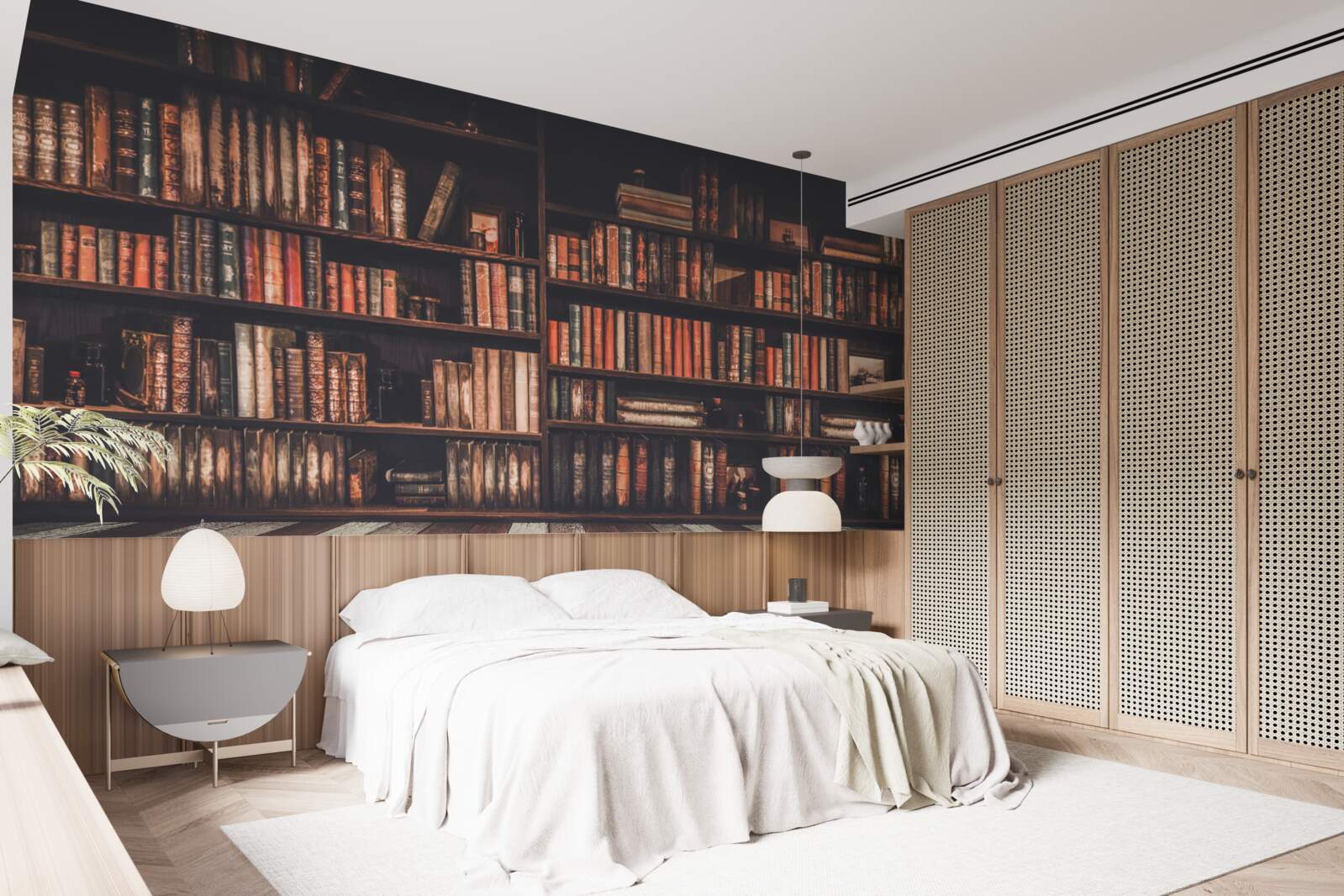 Fototapet cărți îngrămădite pe rafturi