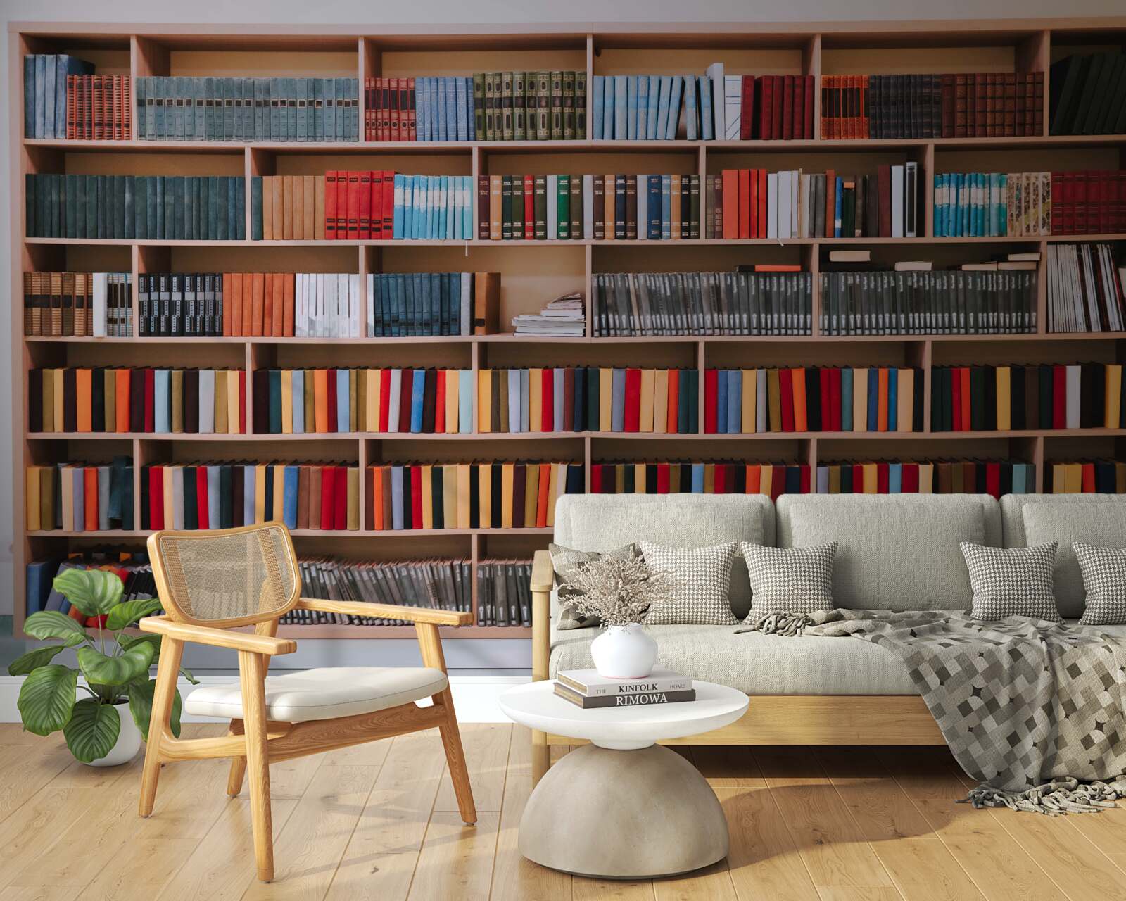 Fototapet o colecție extinsă de cărți la domiciliu