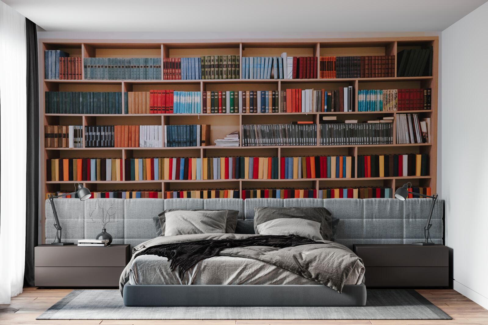 Fototapet o colecție extinsă de cărți la domiciliu