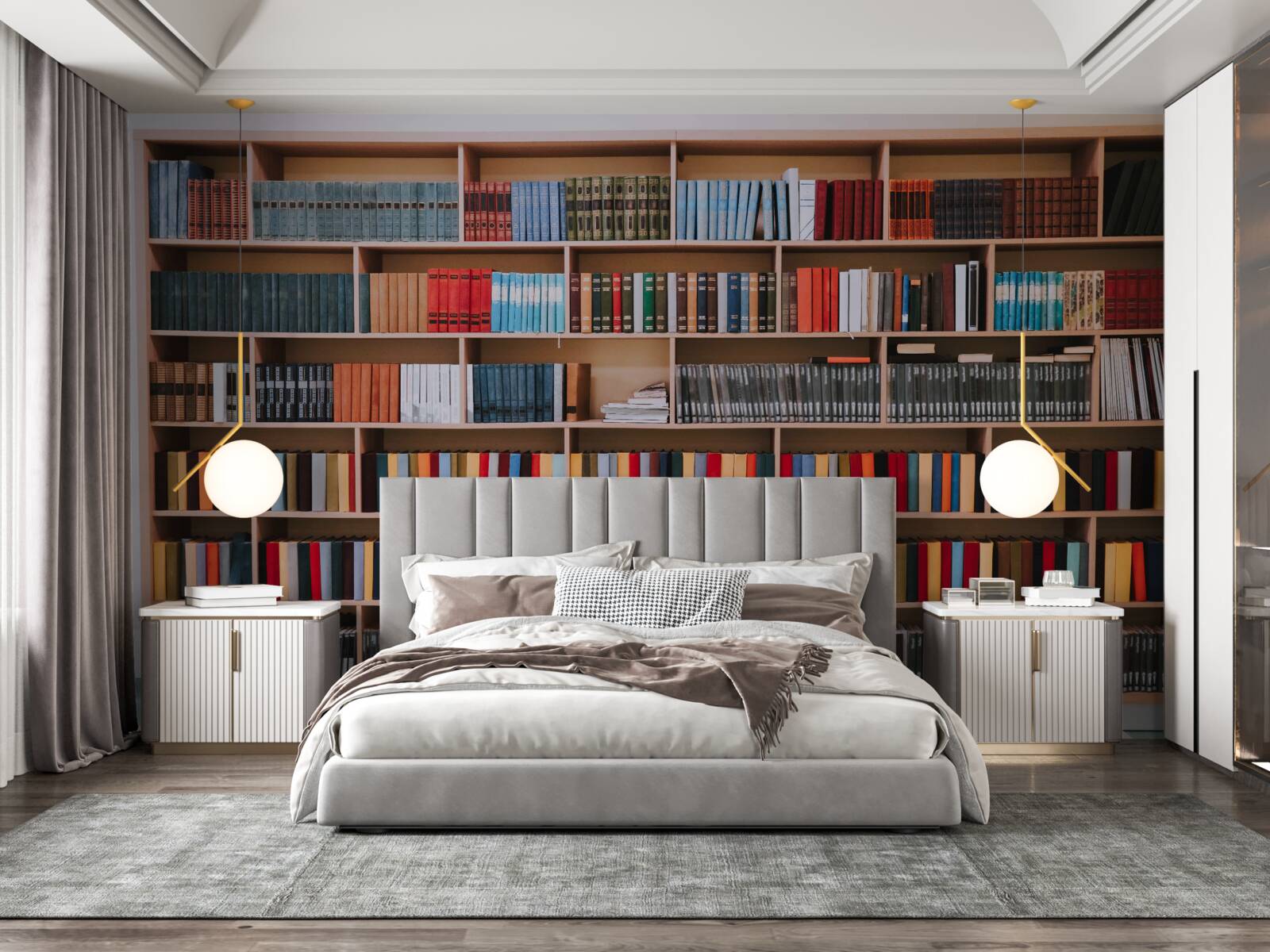 Fototapet o colecție extinsă de cărți la domiciliu