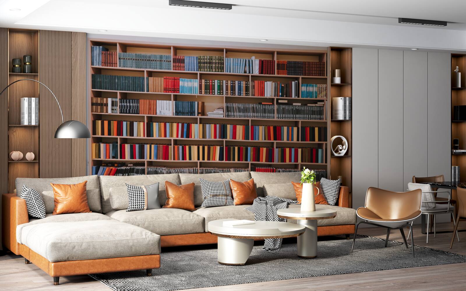 Fototapet o colecție extinsă de cărți la domiciliu