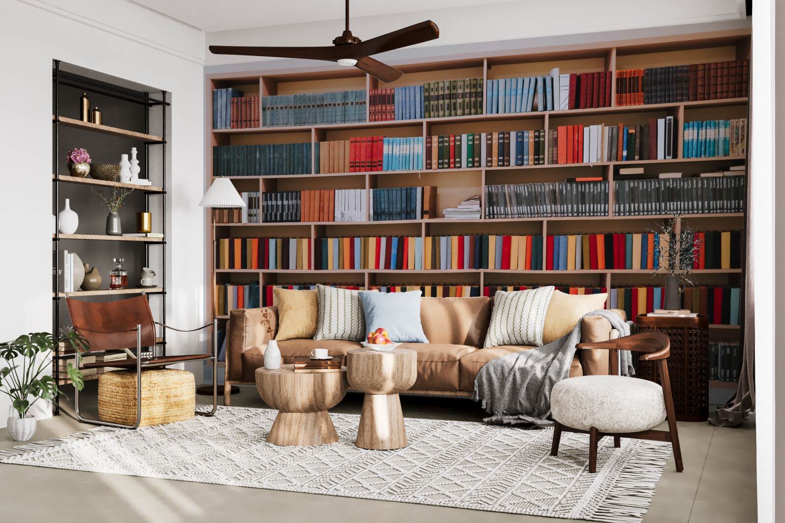 Fototapet o colecție extinsă de cărți la domiciliu