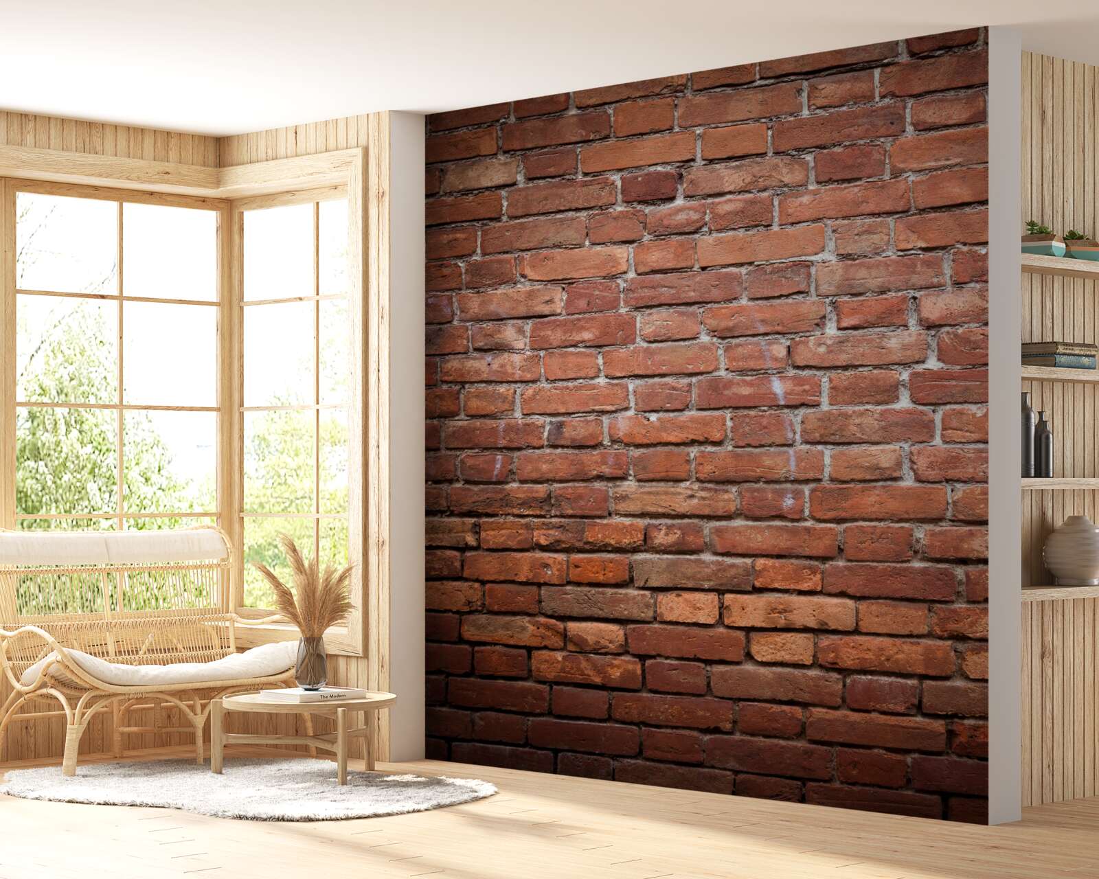 Fototapet partea pătrată a peretelui