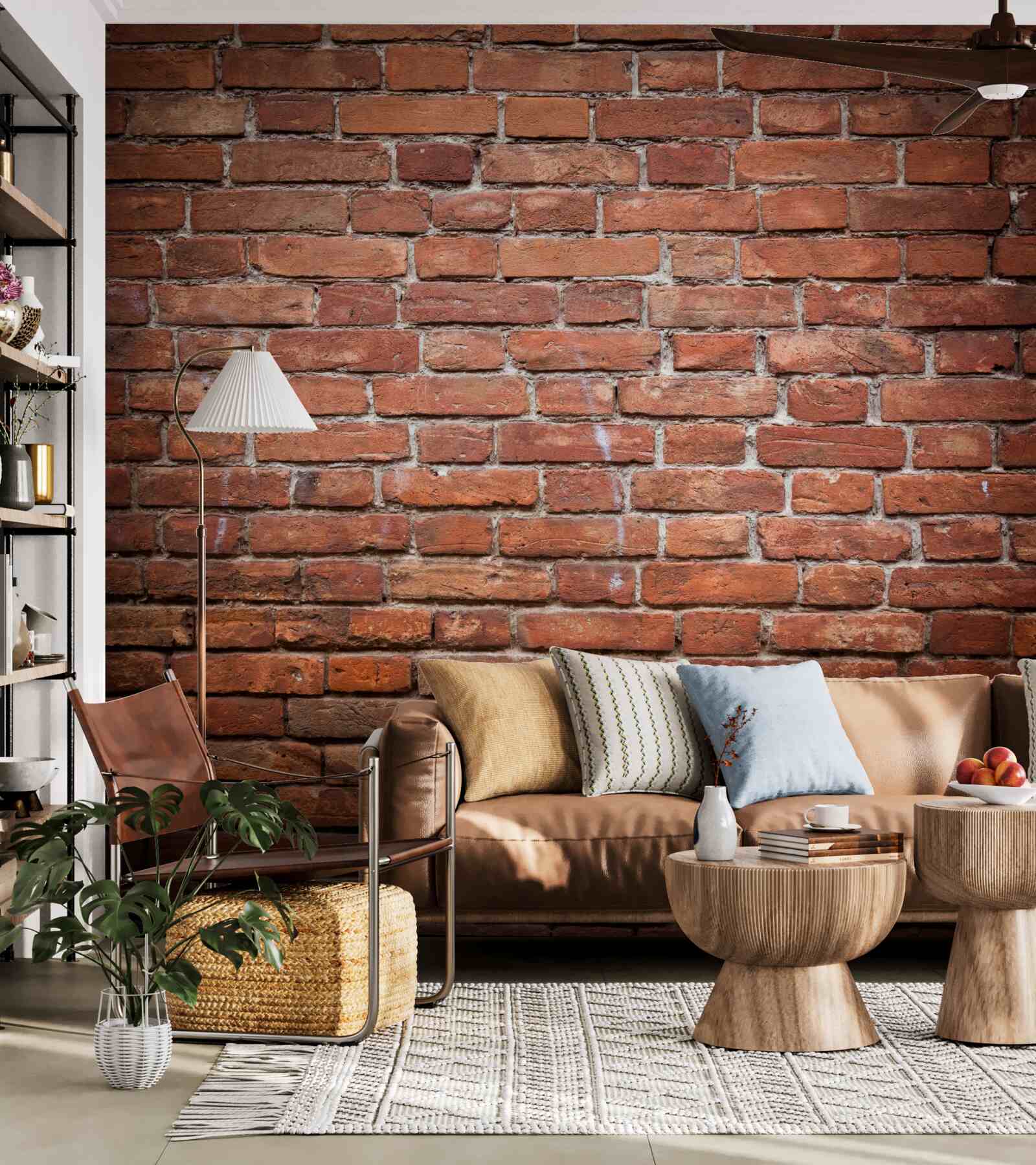 Fototapet partea pătrată a peretelui