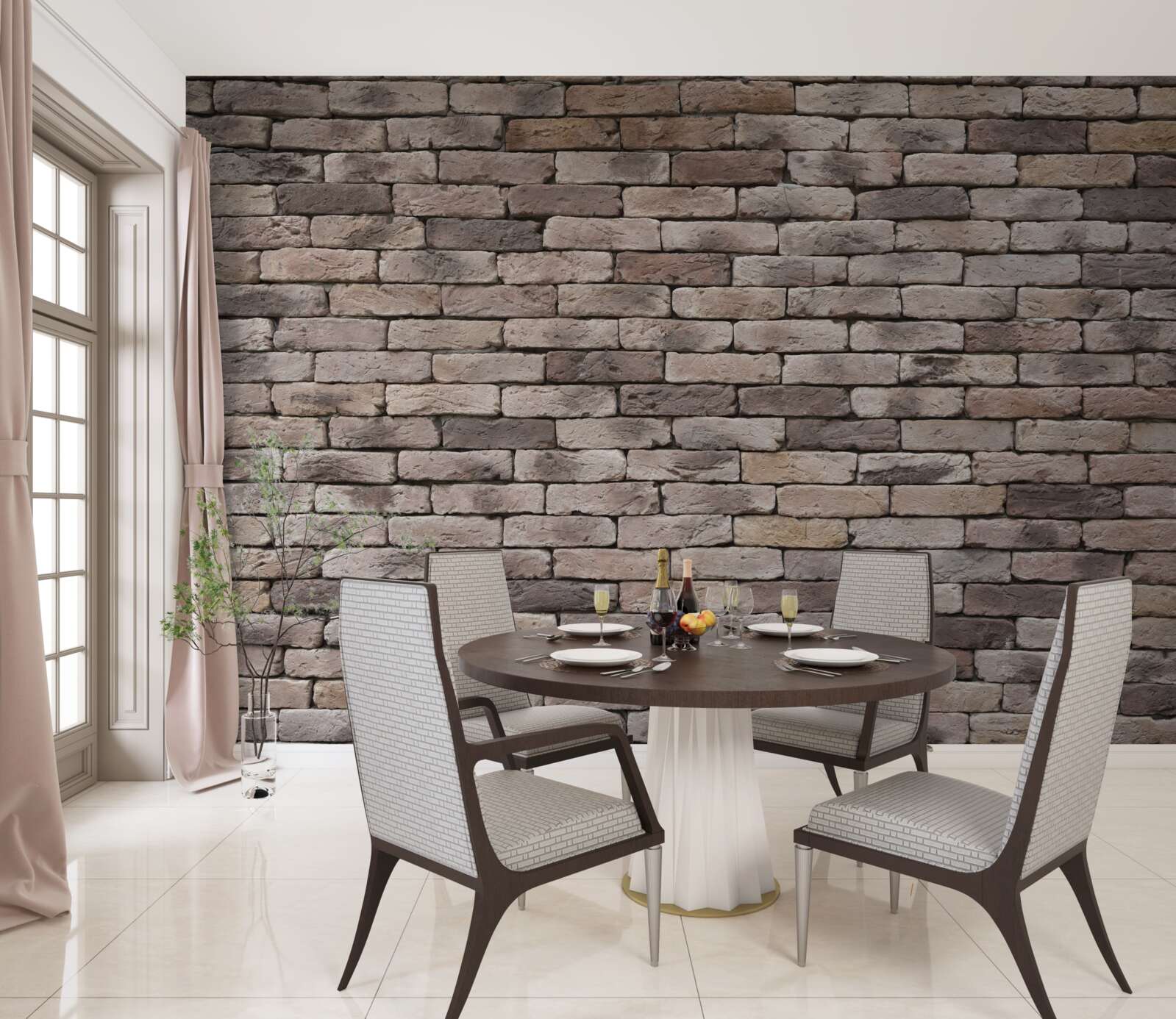 Fototapet construcție din cărămidă modelată manual