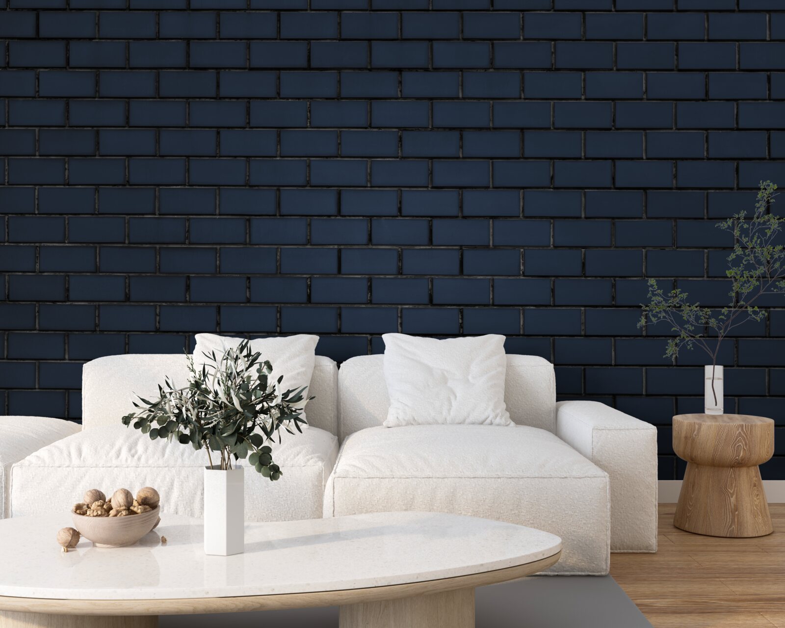 Fototapet perete de cărămidă complet întunecat