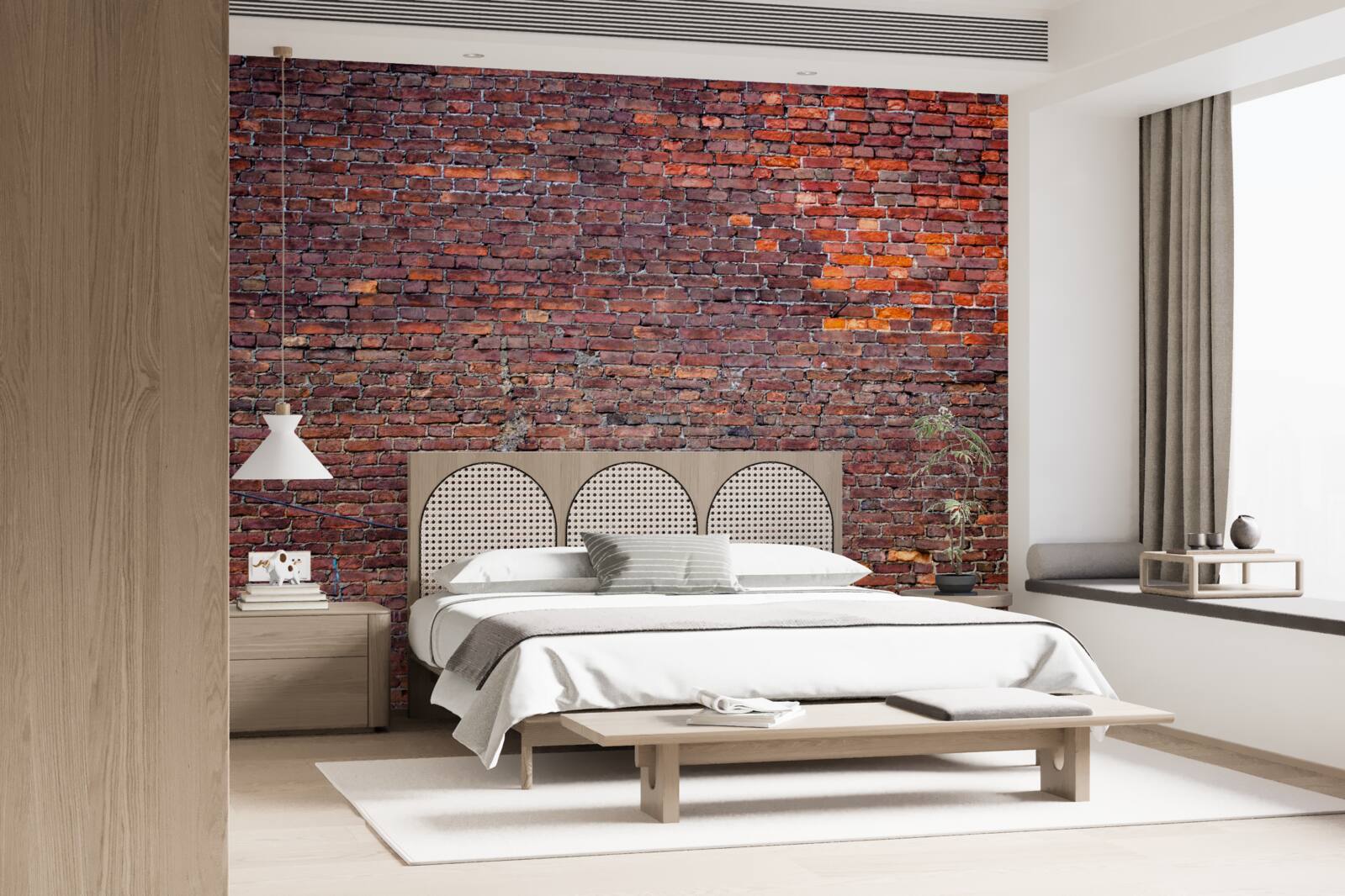 Fototapet perete vechi din cărămidă roșie