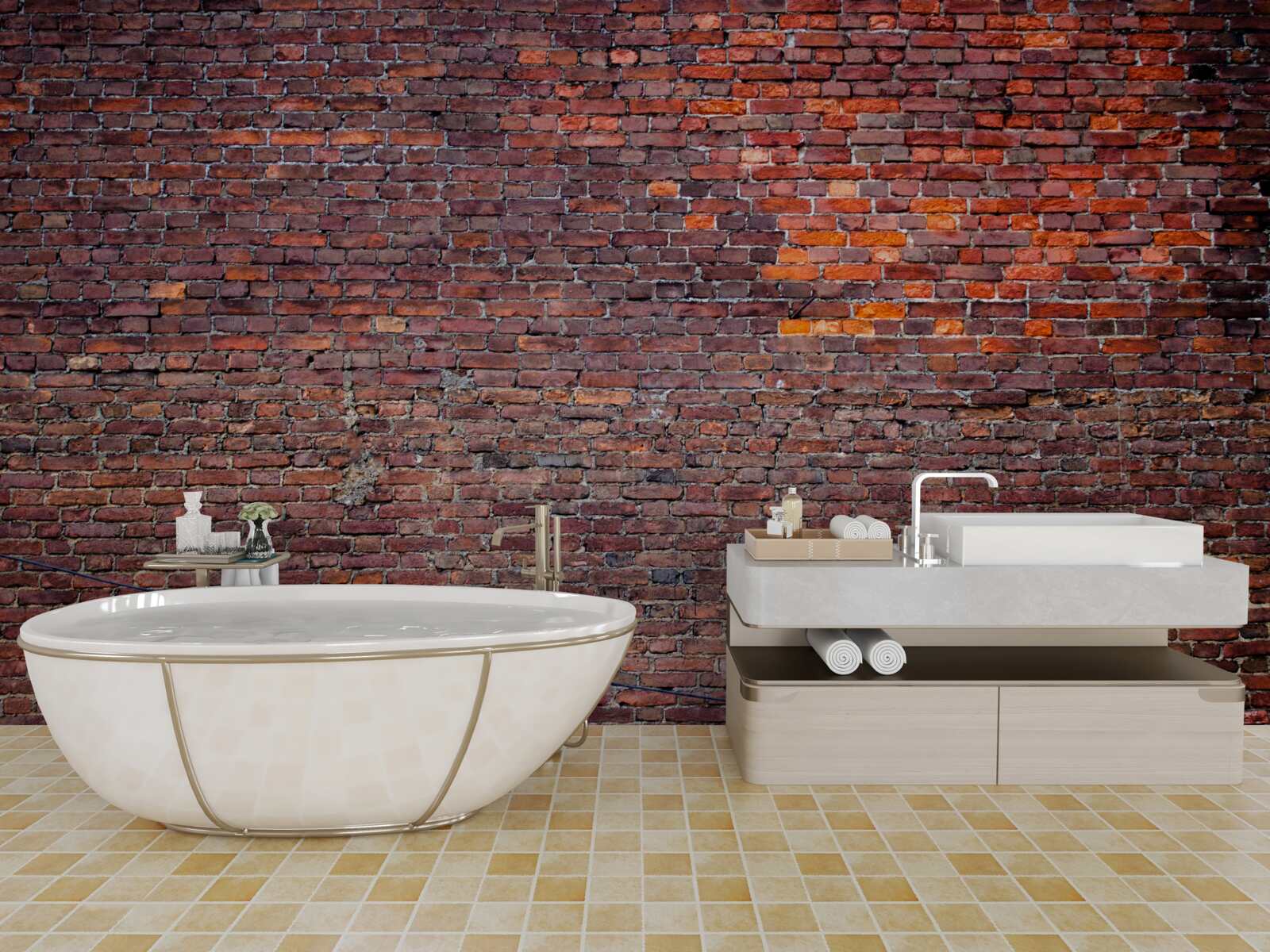 Fototapet perete vechi din cărămidă roșie