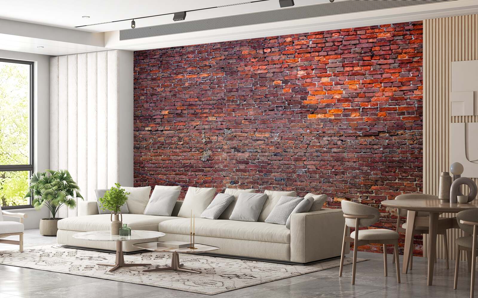 Fototapet perete vechi din cărămidă roșie