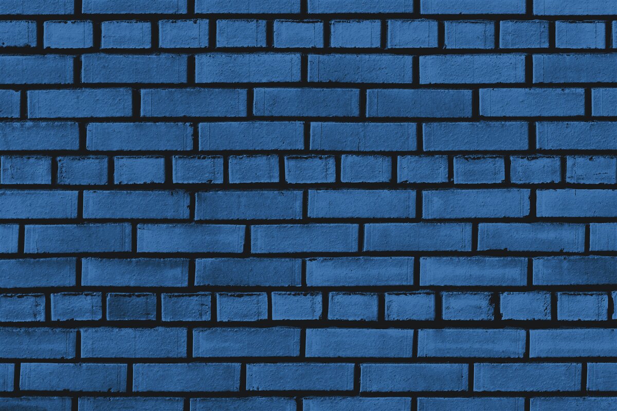 Fototapet Zidul este realizat din cărămizi albastru închis