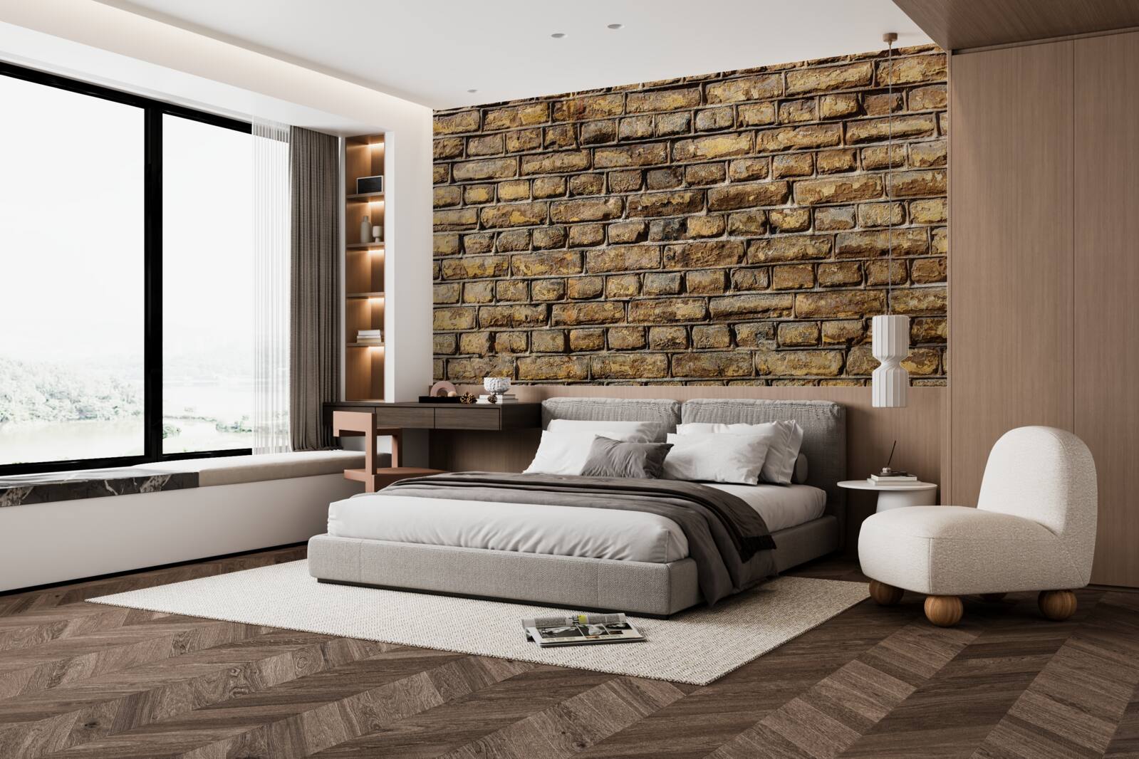 Fototapet Zid de cărămidă netratat