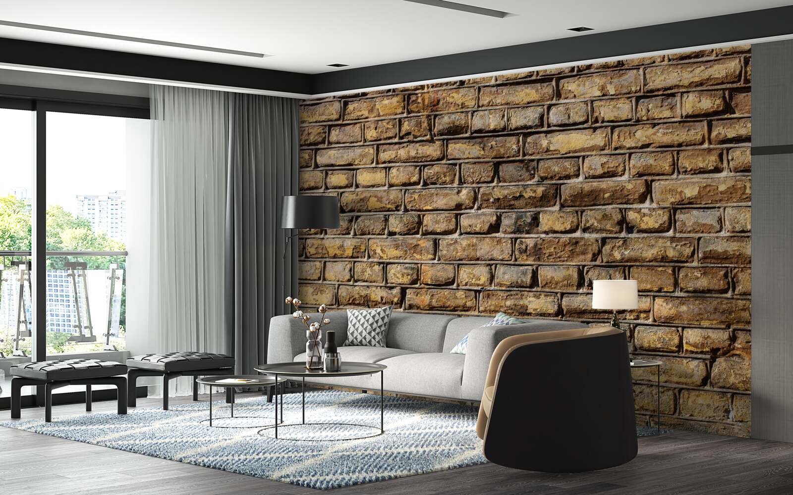 Fototapet Zid de cărămidă netratat