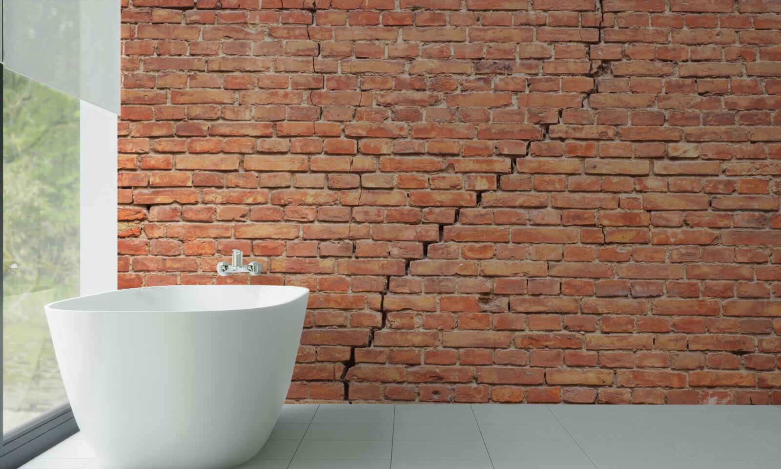 Fototapet fisură semnificativă în perete