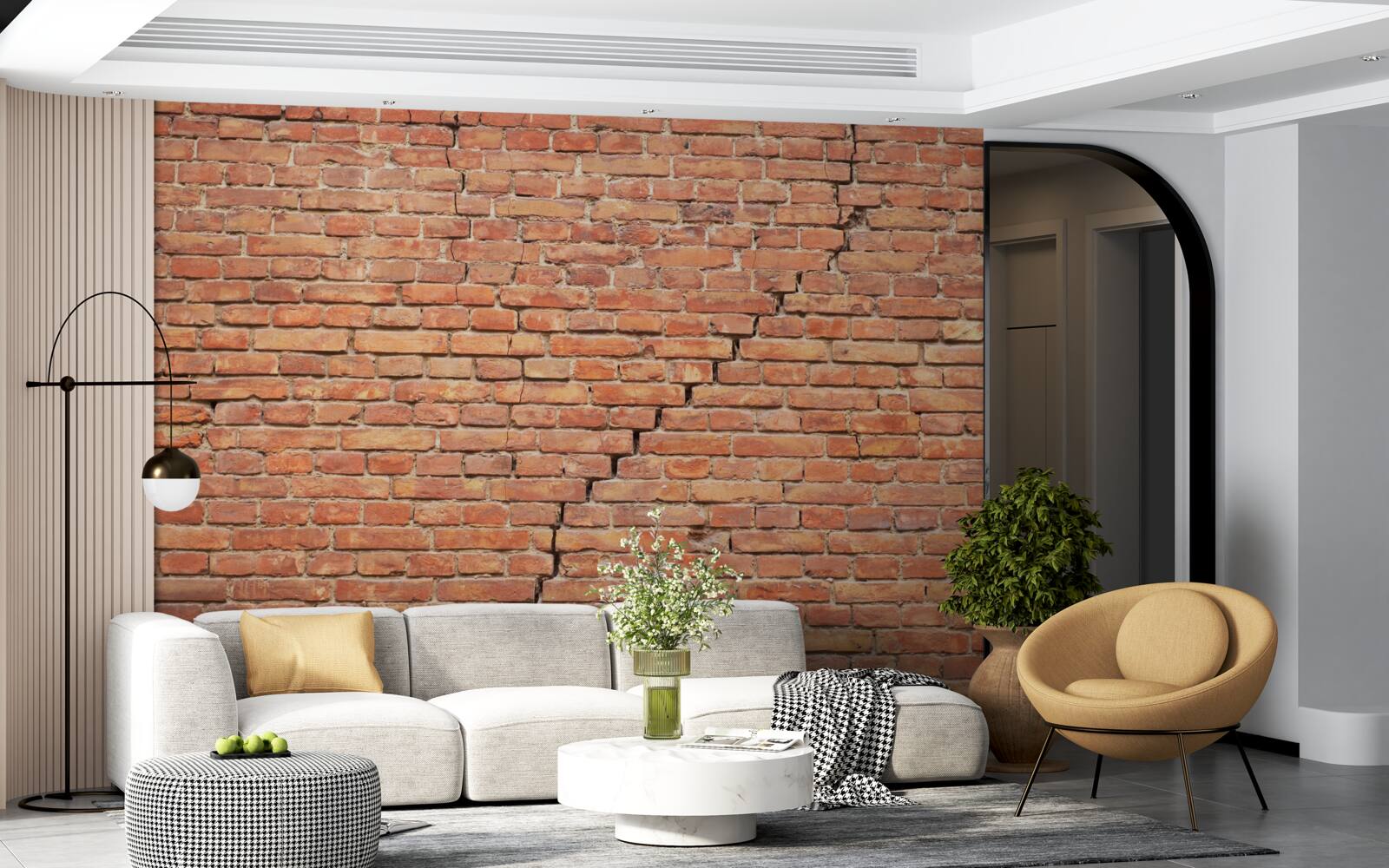 Fototapet fisură semnificativă în perete