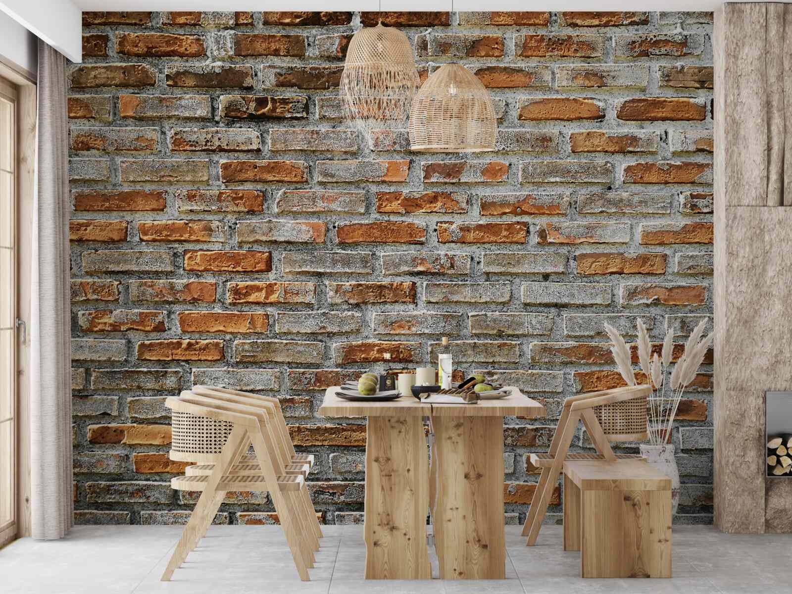 Fototapet Zid de cărămidă în diferite nuanțe