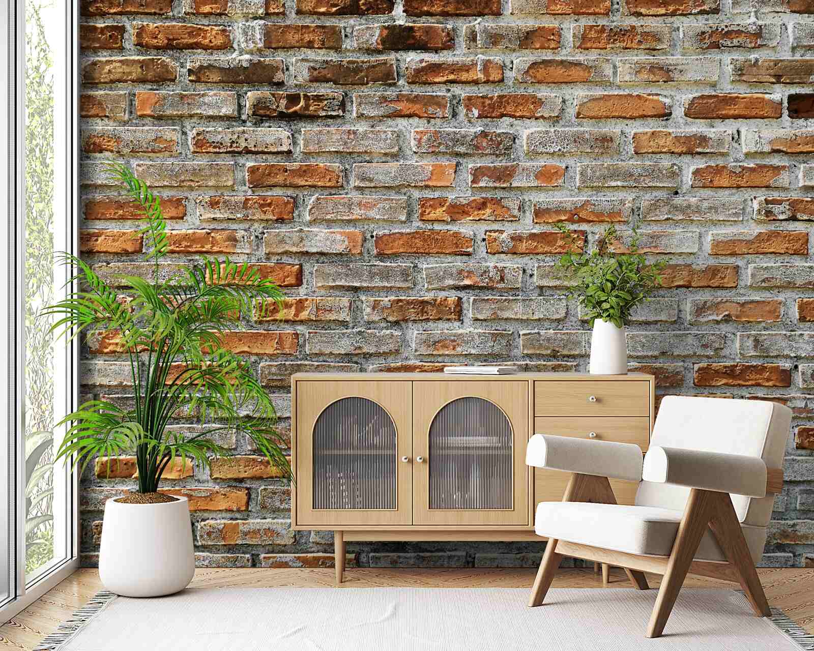 Fototapet Zid de cărămidă în diferite nuanțe