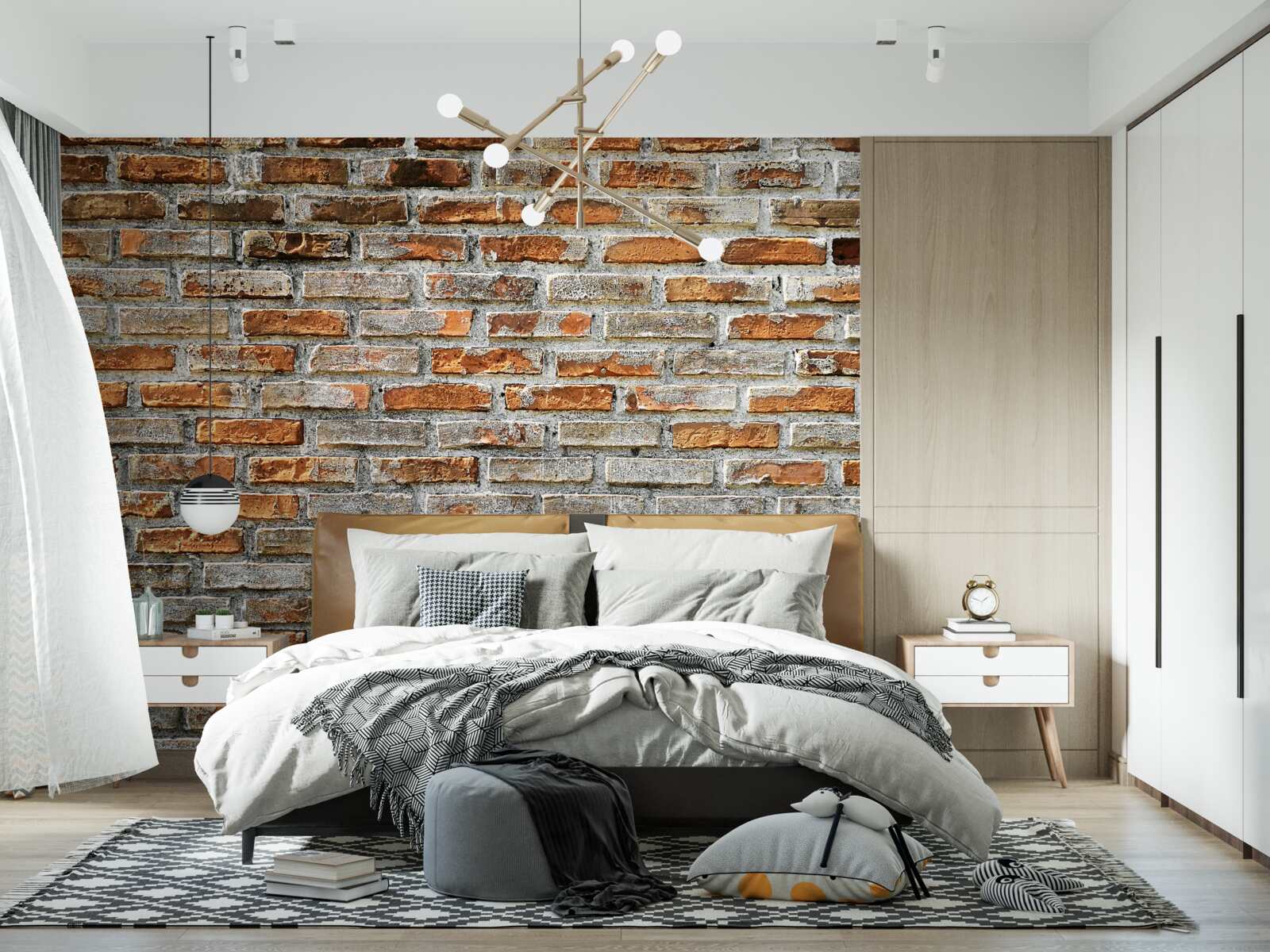 Fototapet Zid de cărămidă în diferite nuanțe