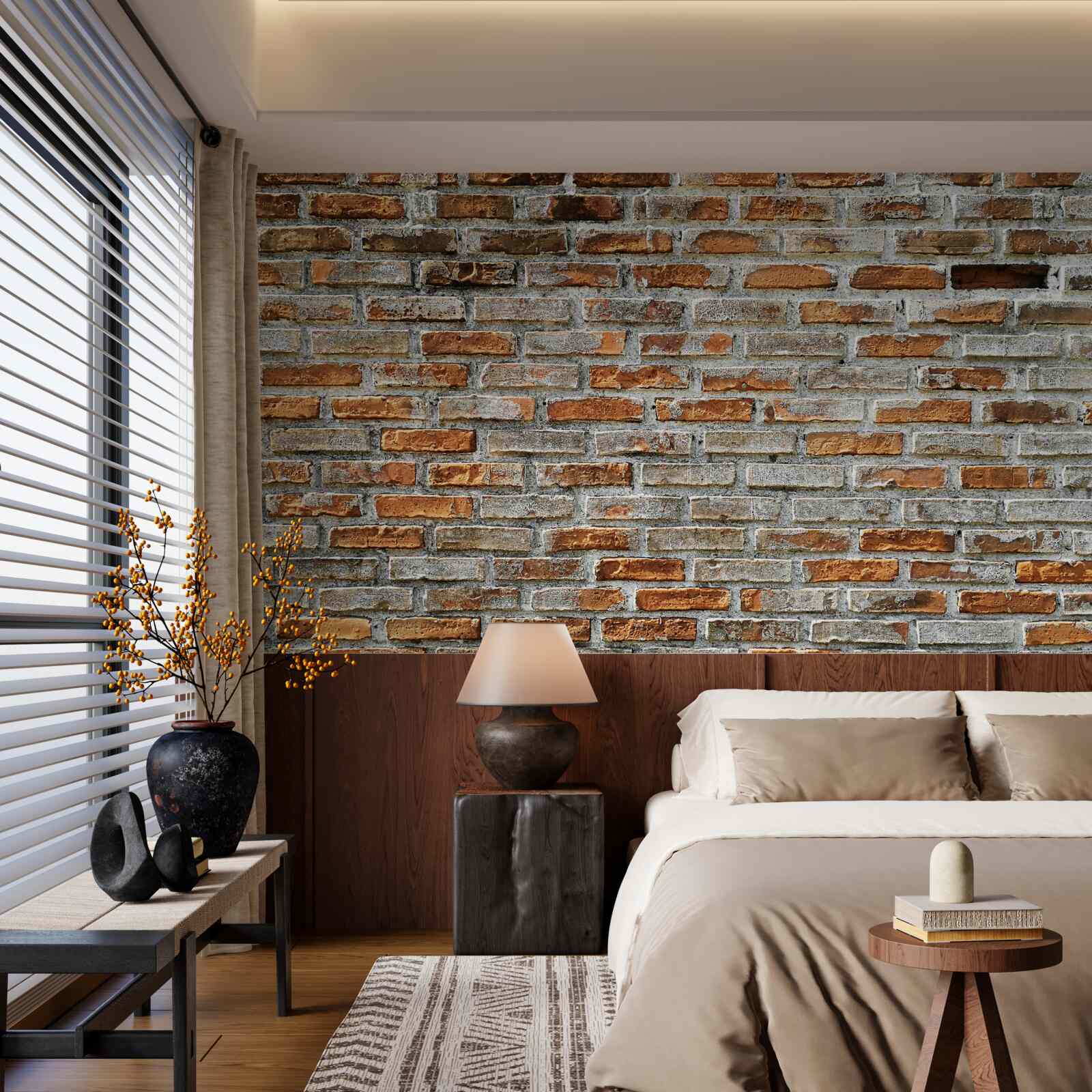 Fototapet Zid de cărămidă în diferite nuanțe