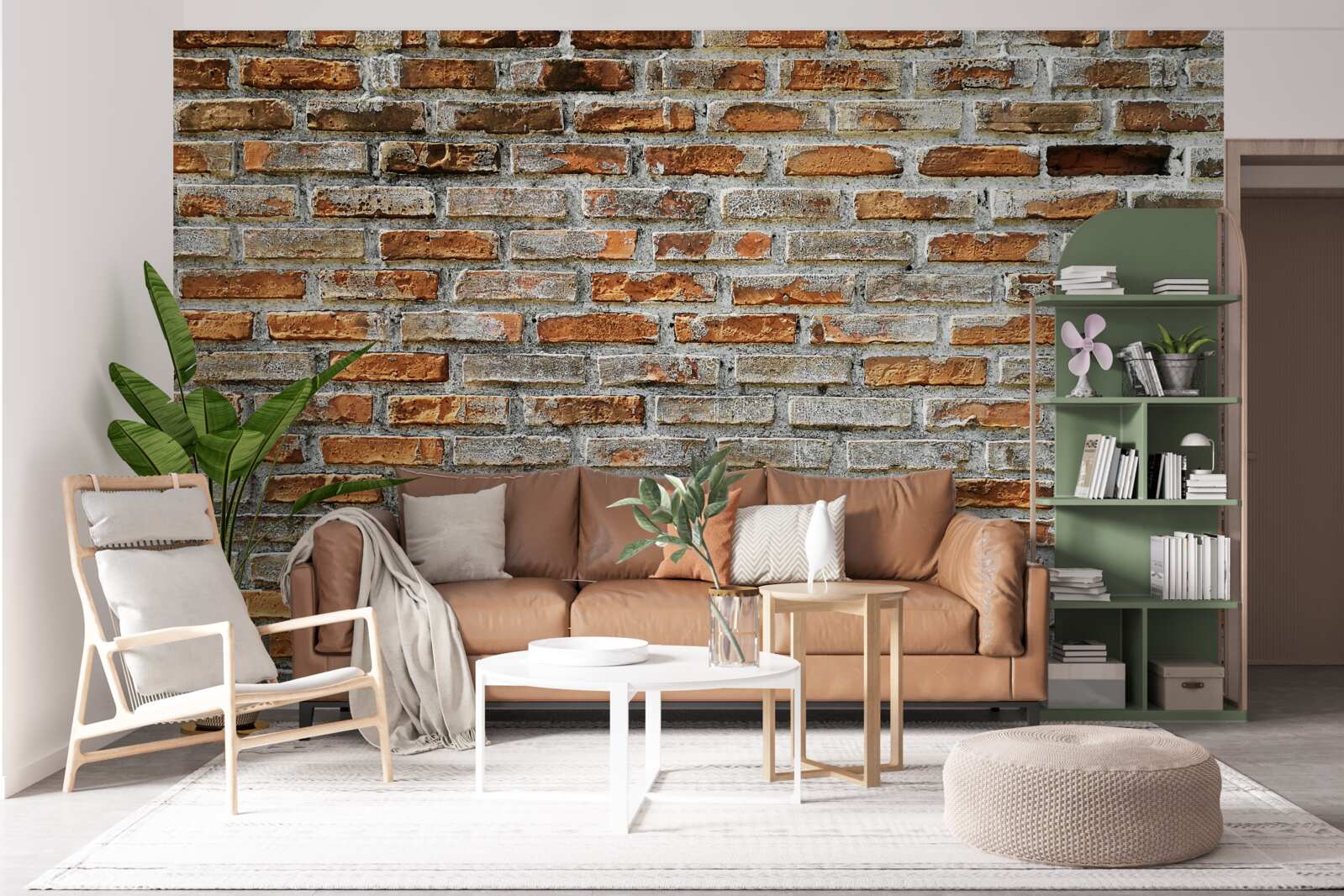 Fototapet Zid de cărămidă în diferite nuanțe