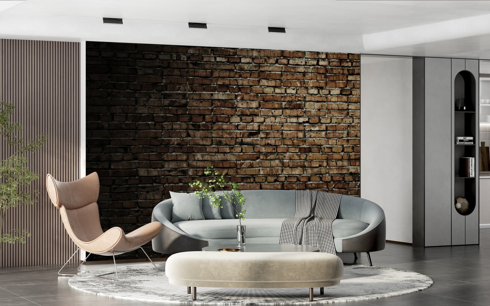 Fototapet zid de cărămidă întunecată