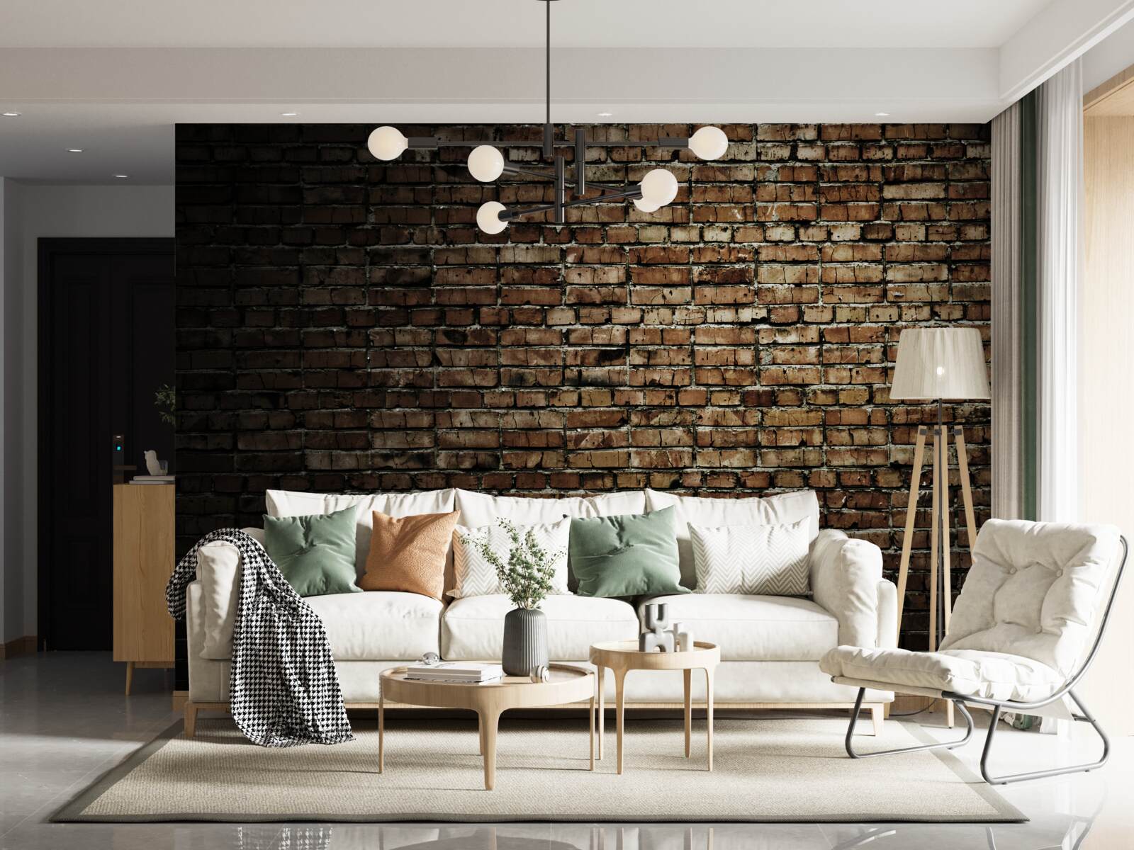 Fototapet zid de cărămidă întunecată