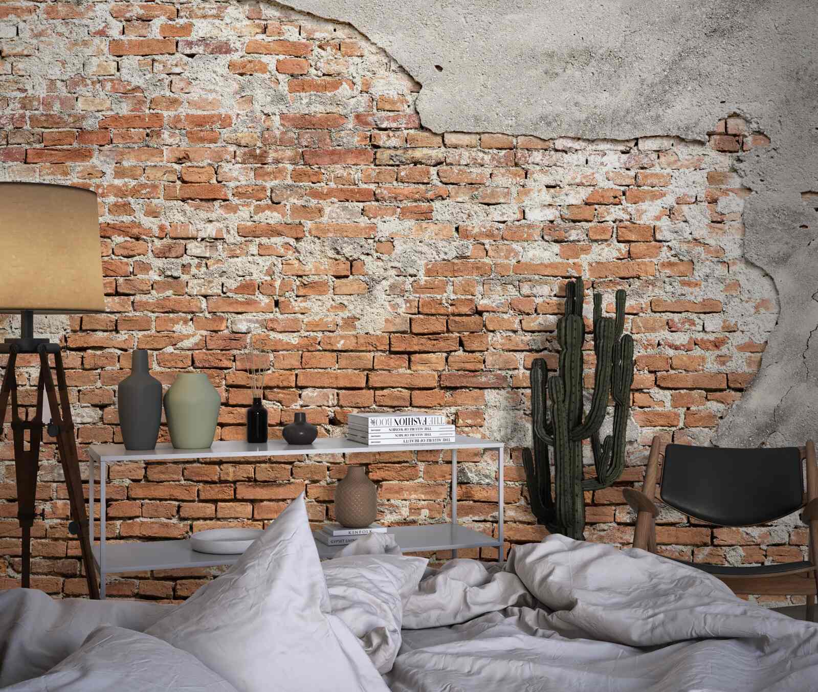 Fototapet parte a unei vechi bariere de cărămidă