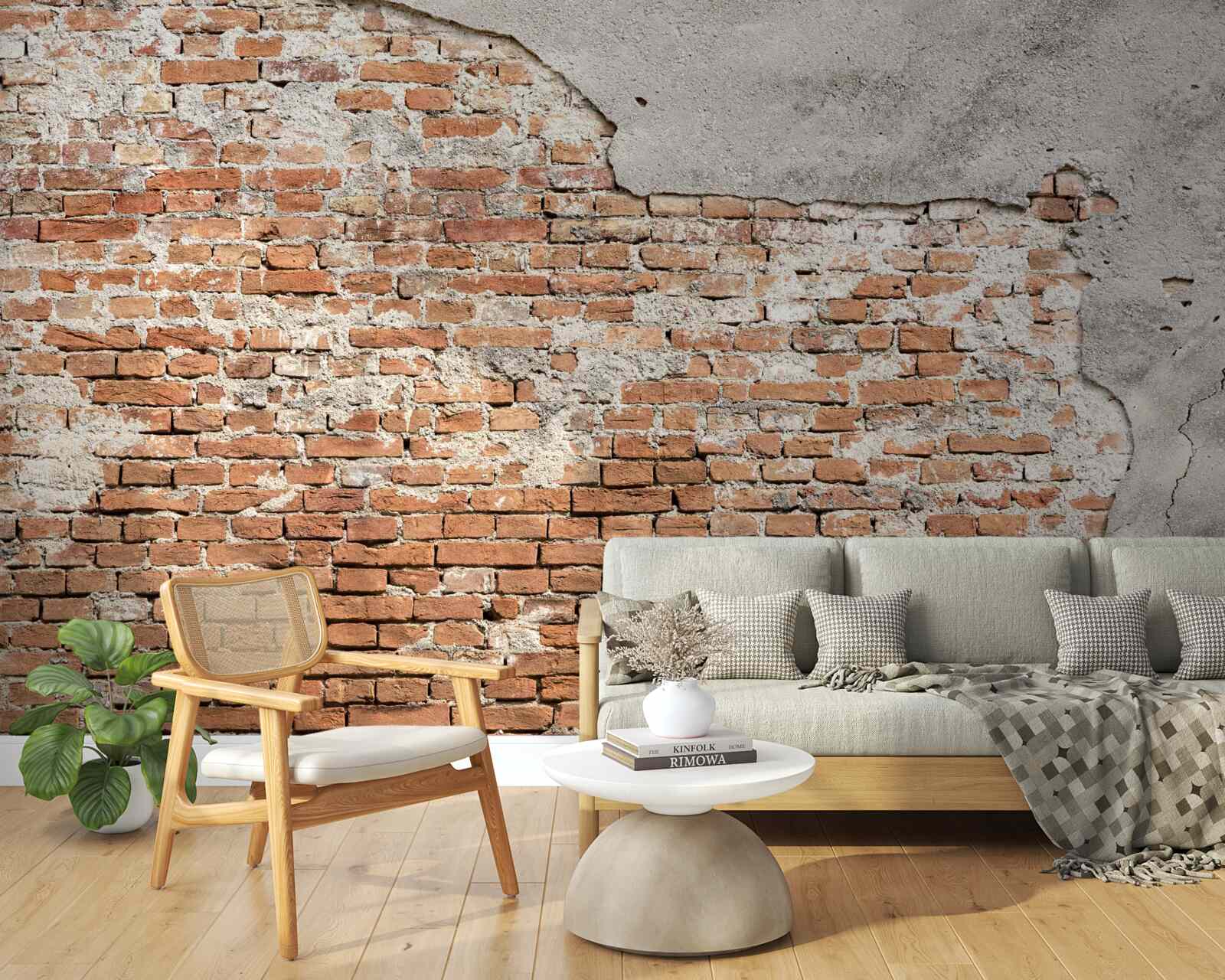 Fototapet parte a unei vechi bariere de cărămidă