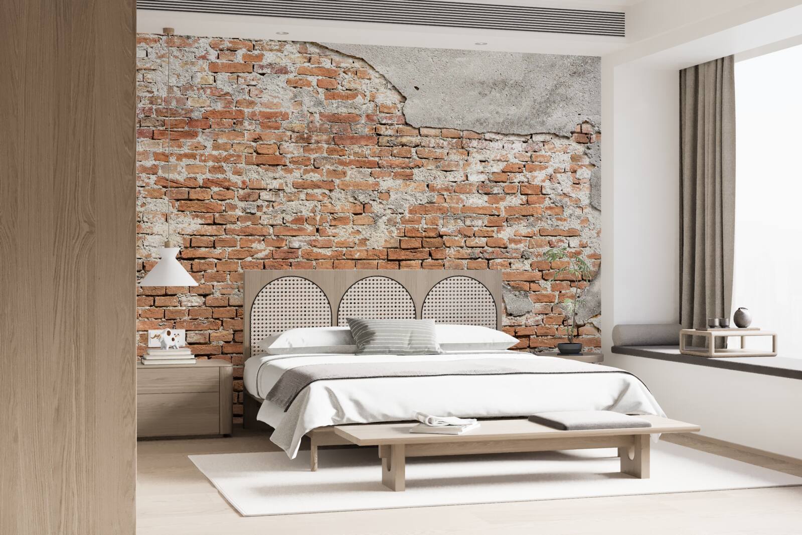 Fototapet parte a unei vechi bariere de cărămidă