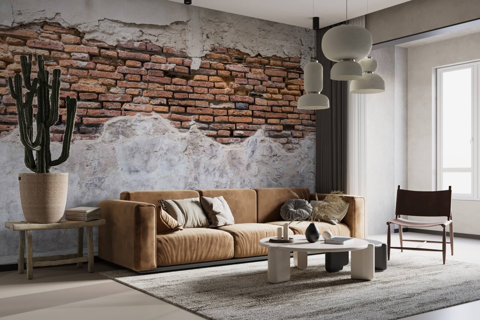 Fototapet Un zid, vechi și gol, din cărămidă