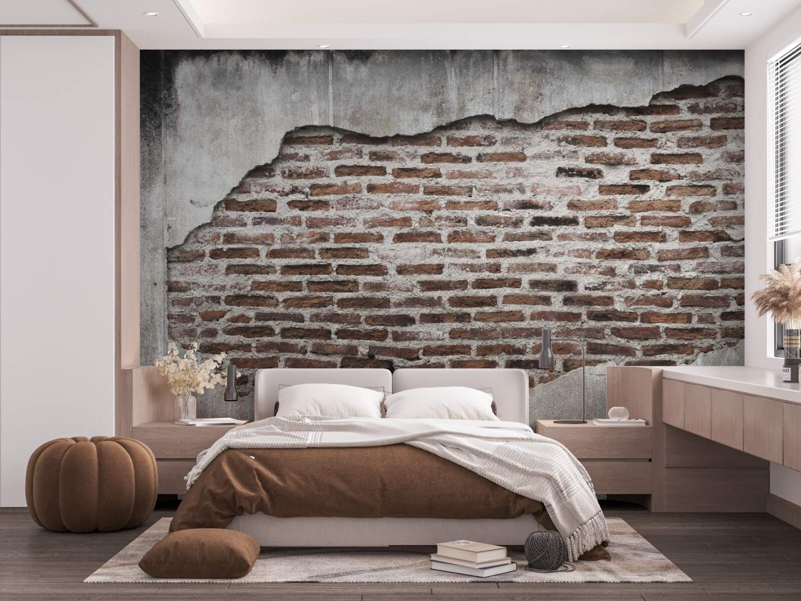 Fototapet parte a unui zid care s-a prăbușit